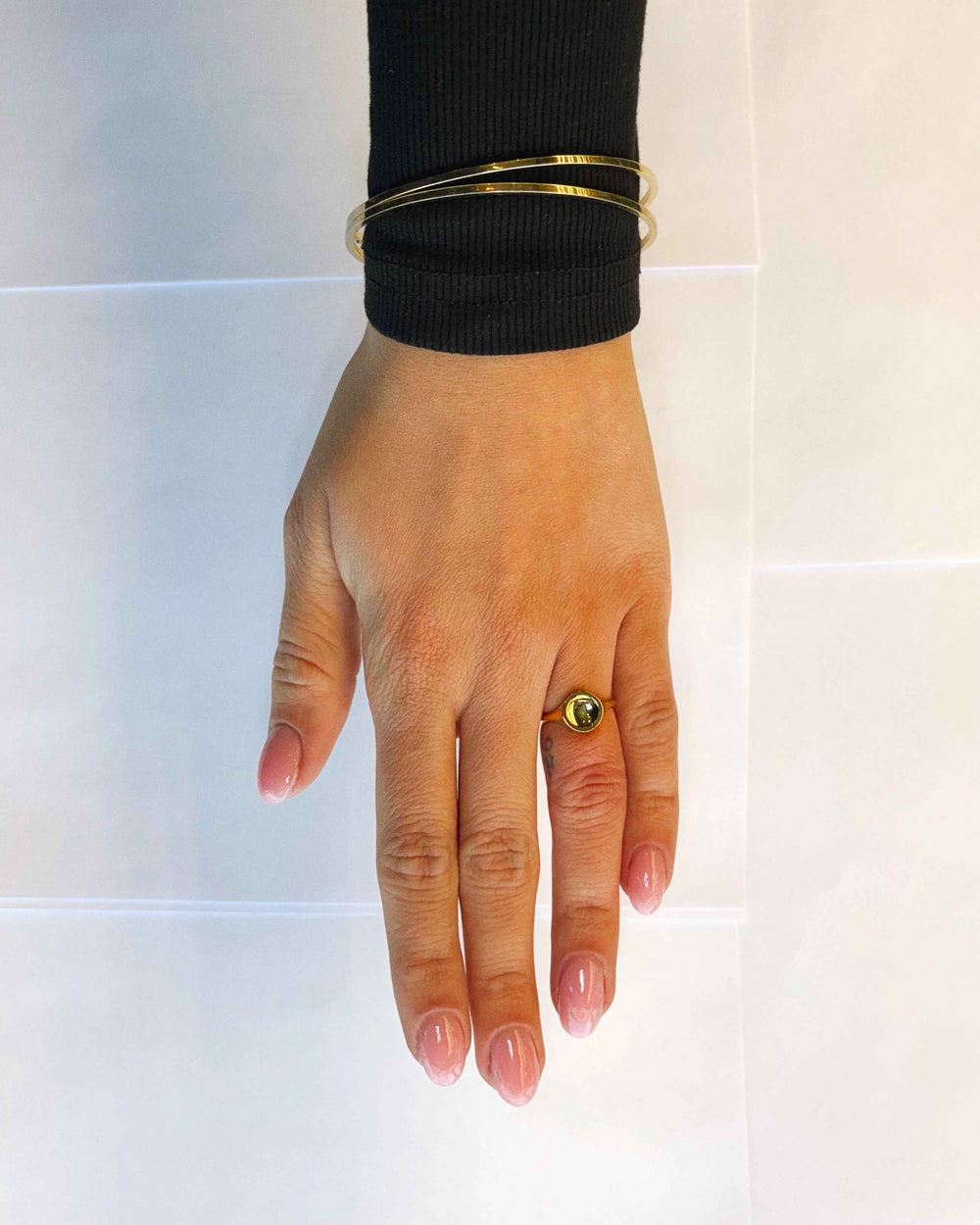 ROUND RING SMALL GOLD PLATED