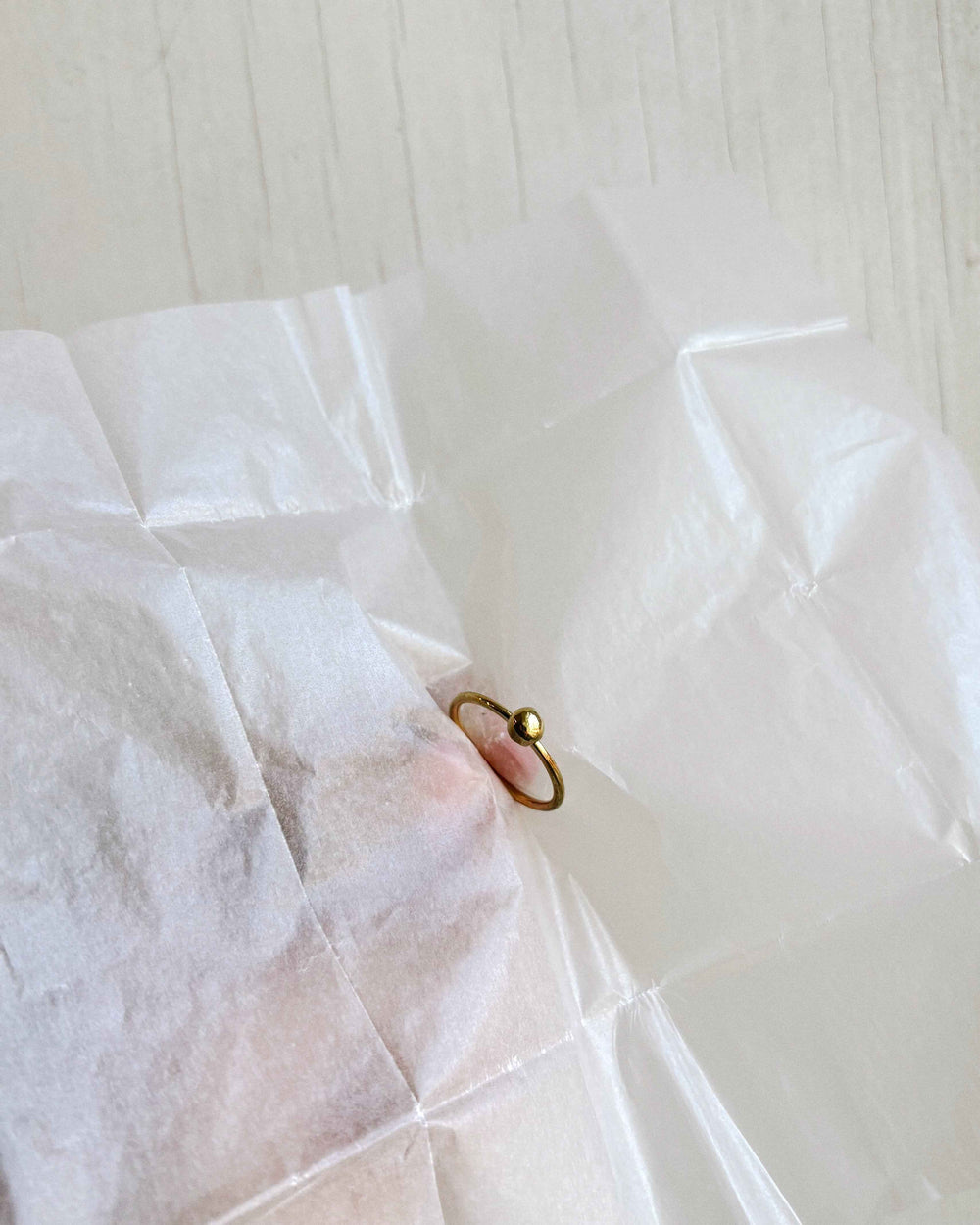 BARE RING SMALL GOLD PLATED