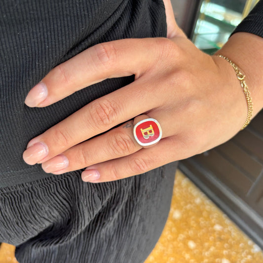BOGSTAV SIGNET RING