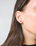 SQUARE CREOLE LARGE GOLD PLATED