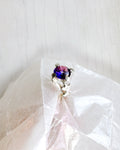 Sølv organisk one of a kind unika ring med lilla amethyst fra hilbert københavn
