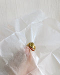 Forgyldt signet ring oval fra hilbert københavn