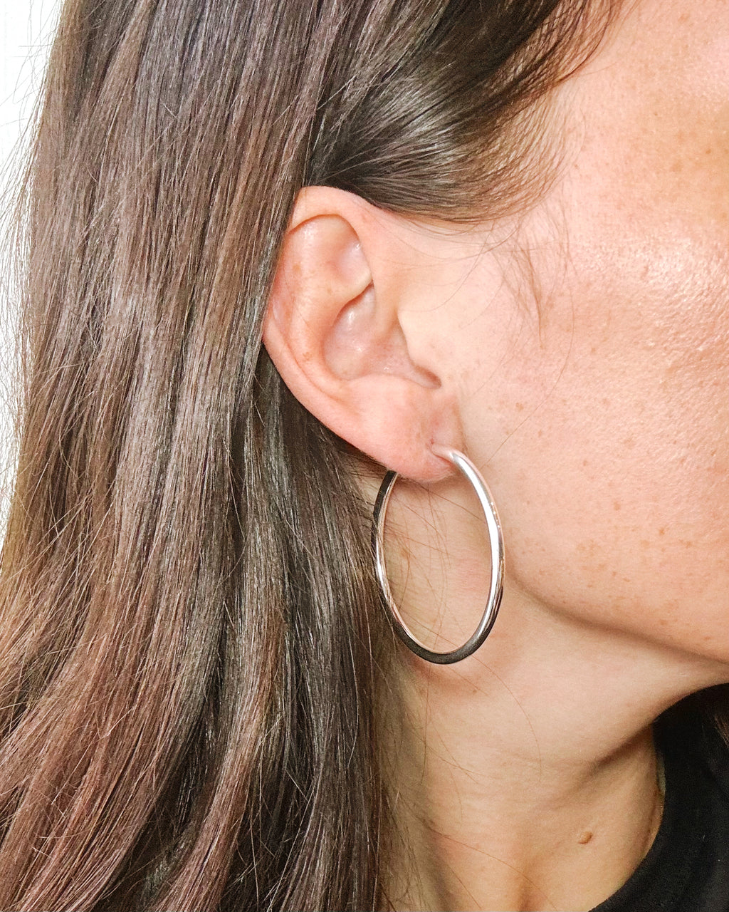 CHUNKY XLARGE CREOLE SILVER