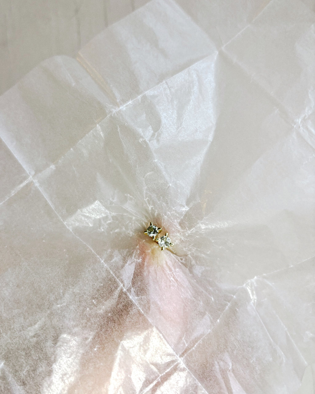 LIGHT BLUE SAPPHIRE EAR STUDS