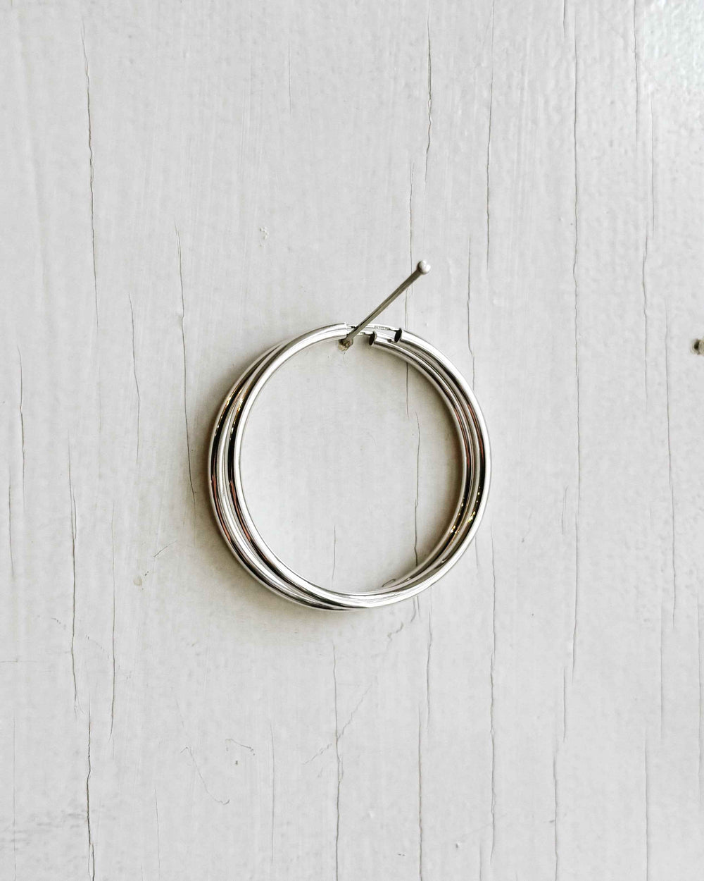 CHUNKY XLARGE CREOLE SILVER
