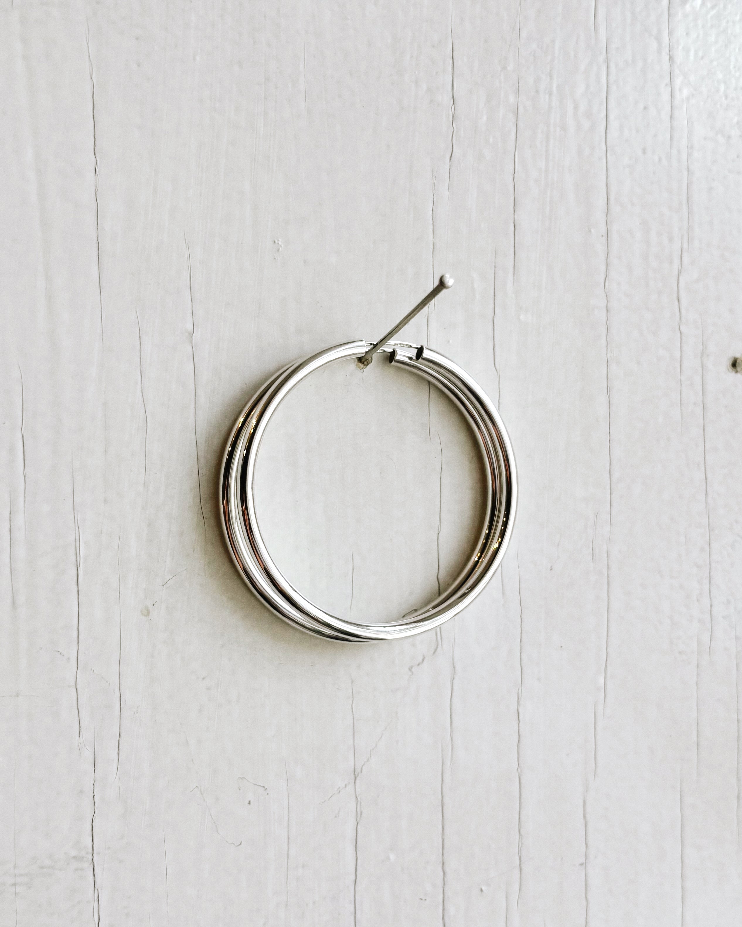 CHUNKY XLARGE CREOLE SILVER