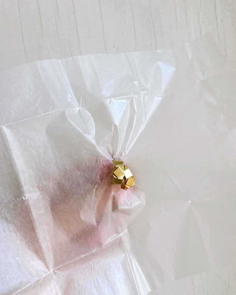 SQUARE CREOLE LARGE GOLD PLATED