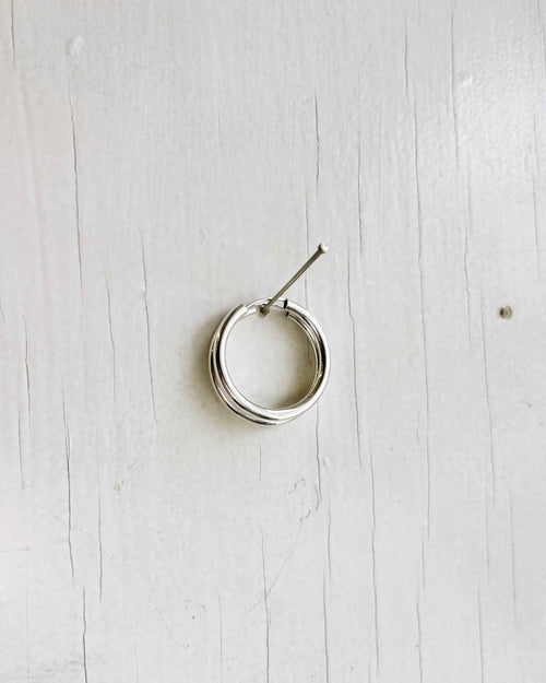 CHUNKY MEDIUM CREOLE SILVER